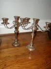STERLING CANDLE HOLDERS