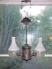 1880's Angle Ceiling Oil Lamp