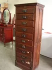 10 DRAWER OAK DOCTORS CABINET 