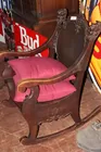 Lion Head Carved Wooden Rocker