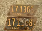 1940TN.LIC.PLATES PAIR