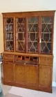 6 FT WIDE BREAKFRONT W/DESK IN DRAWER