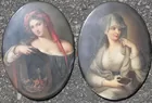 19th C hand painted plaques 