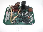TRAY LOT OF GERMAN LENS CASE AND CAM PAR