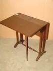 SMALL INLAID MAHOGANY DROP LEAF TABLE