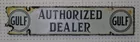 Porcelain Gulf Dealer Sign