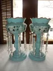 Bristol Glass Mantle Vases