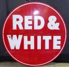 Large Red & White Porcelain Sign