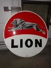 6' Lion OIl Porcelain Sign