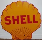 Shell Station Sign.  Porcelain  Braun & Helmer