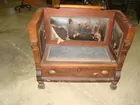 OLD MAHOGANY HALL SEAT