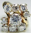 Ladies 14K Gold Diamond Estate Jewelry Ring