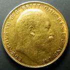 King Edward VII 1908 Gold Sovereign Coin 