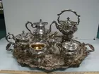 Bailey, Banks & Biddle ornate sterling tea set