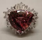 14K White Gold & Tourmaline Ring