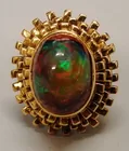 18K Yellow Gold Opal Ring