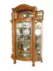 QS oak Hooded CF mirrored Paris back China cabinet