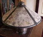 Lot 131 Old Mission Kopperkraft lamp, Mica shade