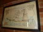Ship Folk art watercolor