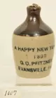 Mini Brown & tan jug, Happy New Year 1898, G.C. Pf