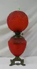 Red Satin Glass GWTW Lamp