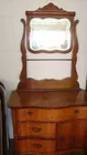 OAK WASHSTAND WITH TOWEL BAR