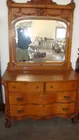 OAK DRESSER WITH BEVEL MIRROW