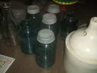 Lot of 6 old blue jars