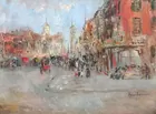 NY Street Scene--Glen Cooper Henshaw--Record Price