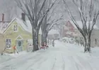 C. Curry Bohm--Brown County Winter Street Scene!