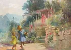 Adam Emory Albright--Large Oil on Canvas!