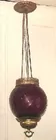 Cranberry Swirl Hanging Lamp