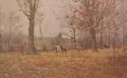 J.E. Bundy--Autumn Landscape with Cows