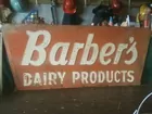 old Barber's Dairy Products Sign
