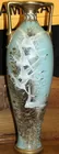Oriental blue crane vase