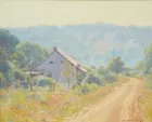 Vivid Adolph R. Shulz Brown County Cabin Scene