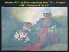 Victorian Oil Painting of Kittens