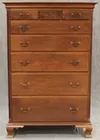 Chippendale Walnut Tall Chest of Drawers