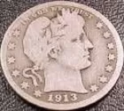25C, Barber 1913-S