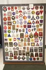 Frame of  Assorted WWI & WWII Patches