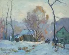 C. Curry Bohm, Winter Scene with Horse & Wagon