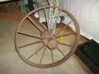 Lot of 8 antique iron wagon wheel