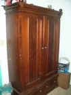 Walnut Decorated Armoire