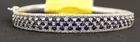 Genuine Sapphire Diamond Bangle Bracelet