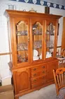 Tell City China Cabinet; Table & Chairs
