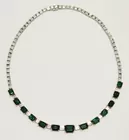 Platinum and 18K Diamond & Emerald Necklace