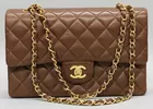 Chanel Brown Quilted Leather Handbag