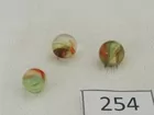 3 Sparklers Marbles, small one is appr 5/8