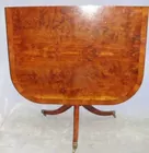3 Part Burled Banquet Table w/ 2 Leaves