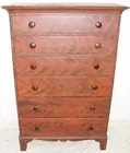1780's Chippendale Grain Ptd. Chest